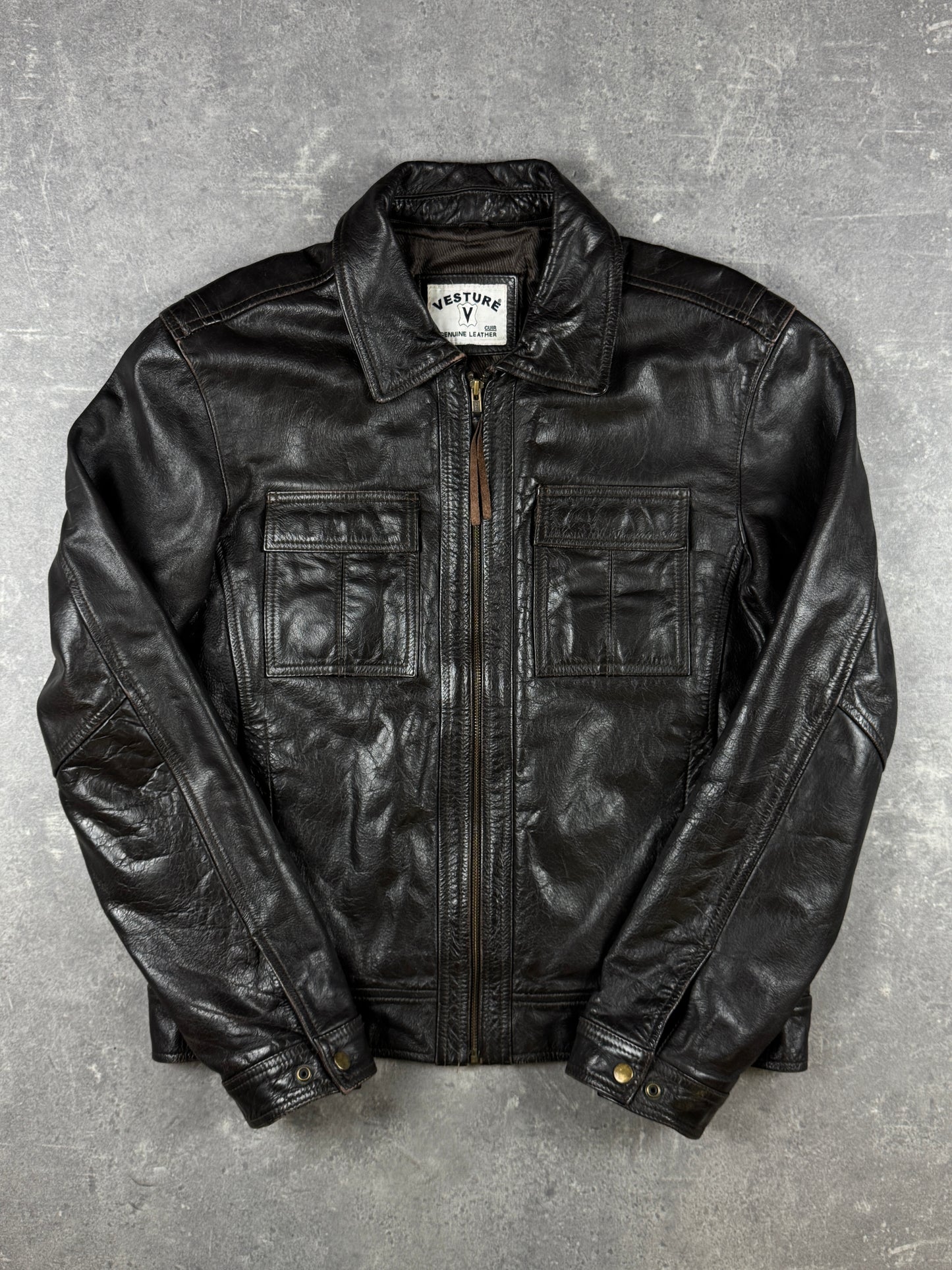 Vintage Leatherjacket brown (L)