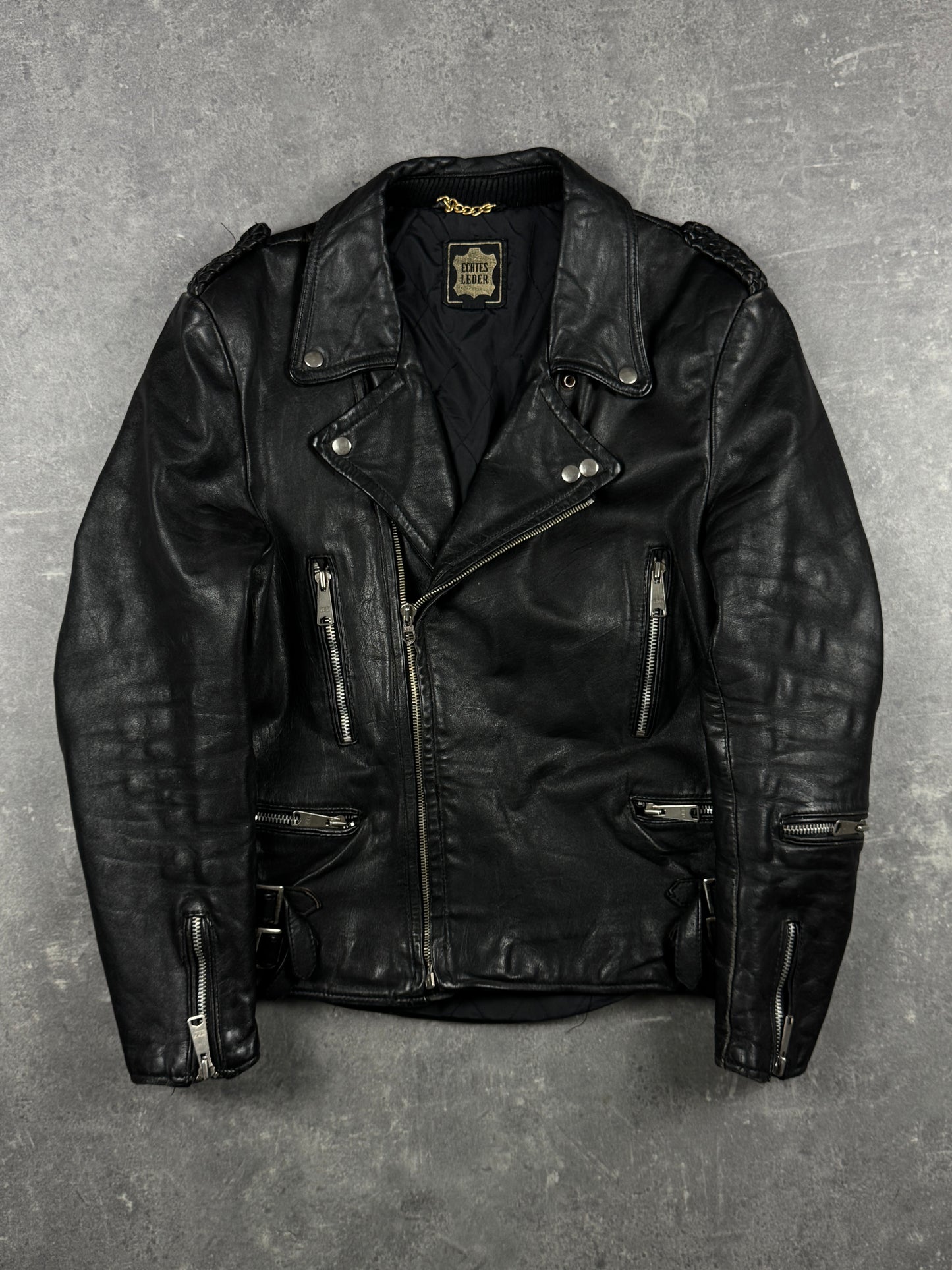 Biker leatherjacket (M)