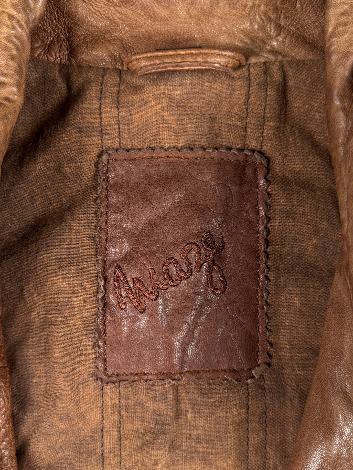Vintage leatherjacket brown (M)